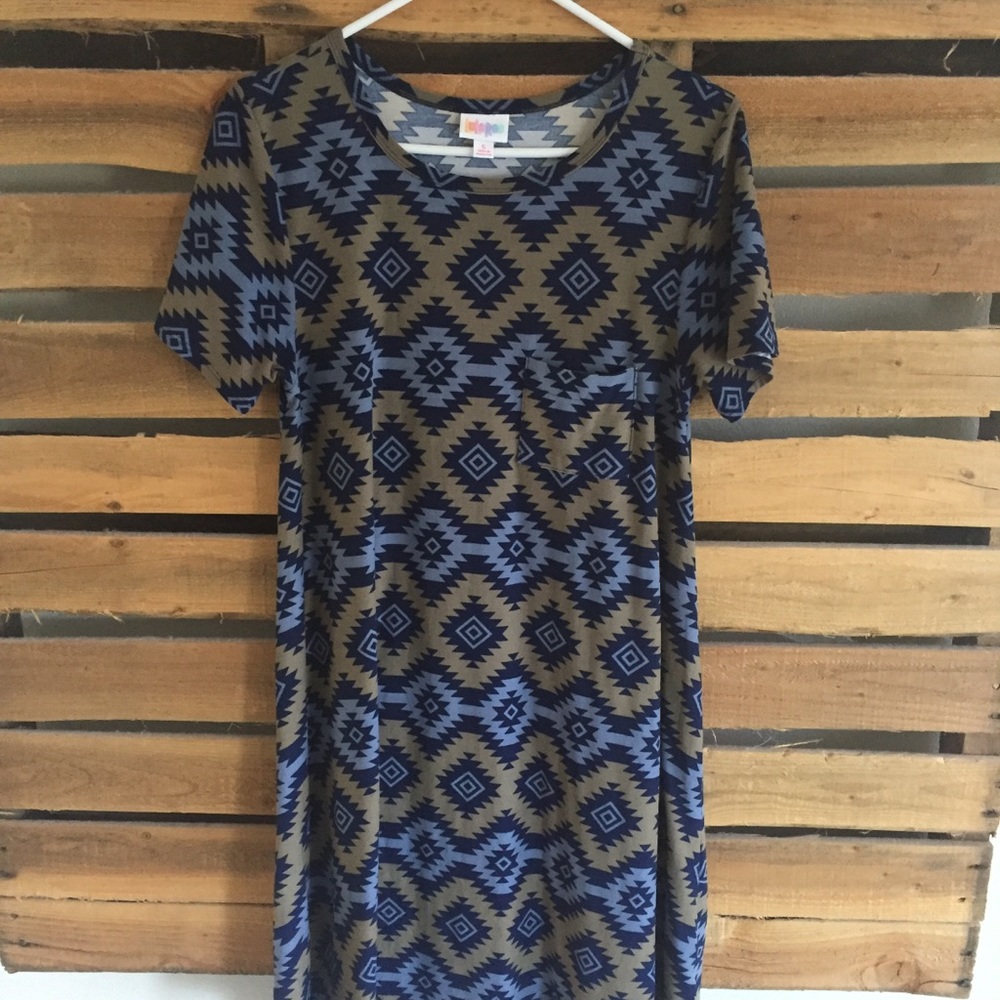 LuLaRoe Aztec patterned Carly dress